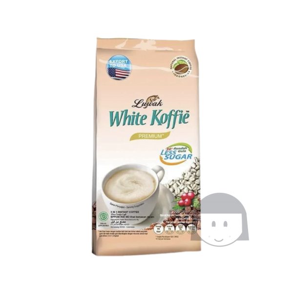 Luwak White Koffie Less Sugar 20 gr x 10 sachets
