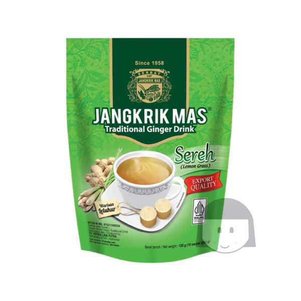 Jangkrik Mas Traditional Ginger Drink  Lemongrass 10 sachets Drinks