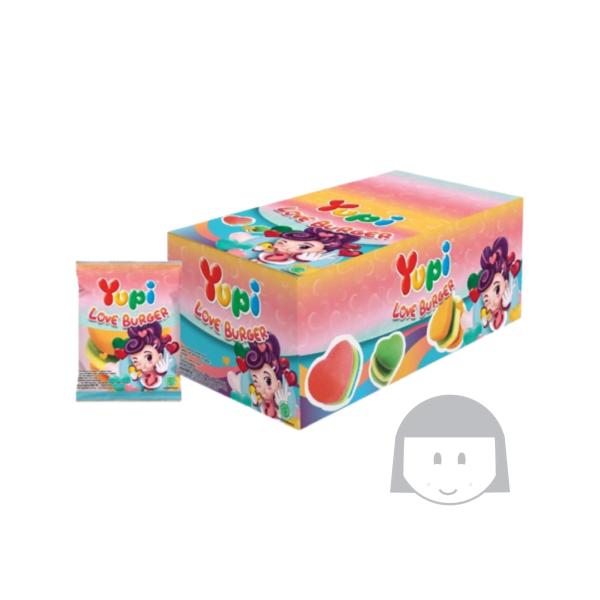 Yupi Love Burger 13 gr x 12 pcs Sweet Snacks