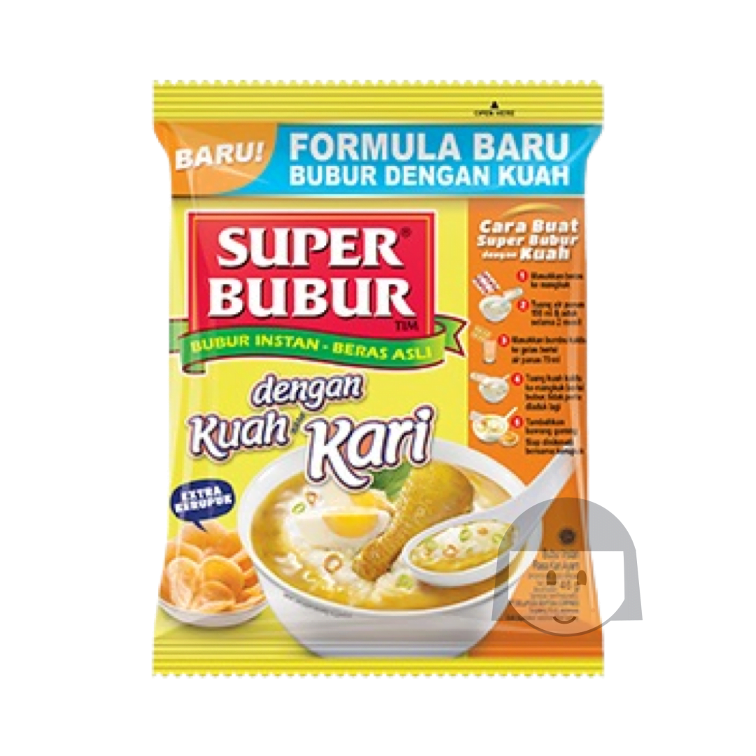 Super Bubur Instant met Kuah Kari 46 gr Noedels en instantvoedsel Super Bubur Instant met Kuah Kari 46 gr