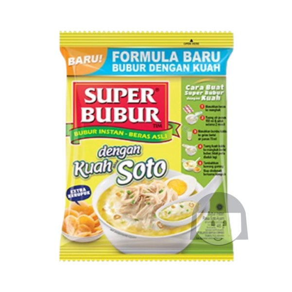Super Bubur Instan dengan Kuah Soto 45 gr