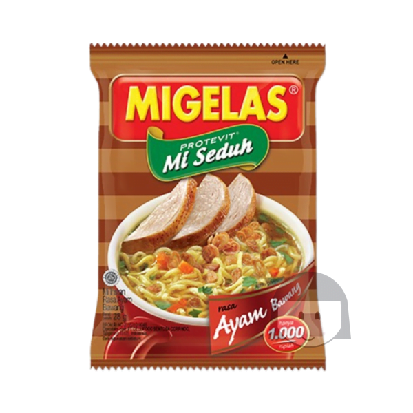 Migelas Rasa Ayam Bawang 30 gr, 10 pcs Noodles & Instant Food