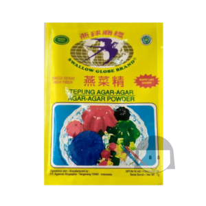 Swallow Globe Brand Tepung Agar-Agar Warna Hijau 7 gr Bakbenodigdheden