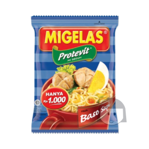 Migelas Rasa Baso Sapi 30 gr, 10 stuks Noedels & Instant Voedsel