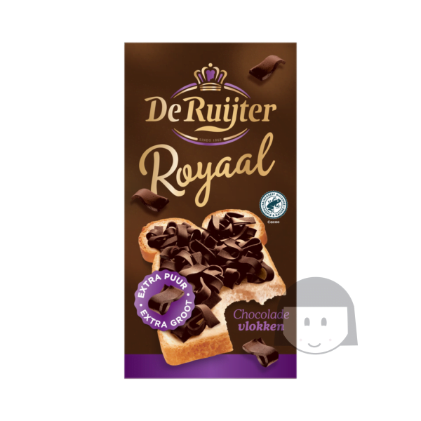 De Ruijter Royal Extra Pure Chocoladevlokken 300 gr Bakbenodigdheden