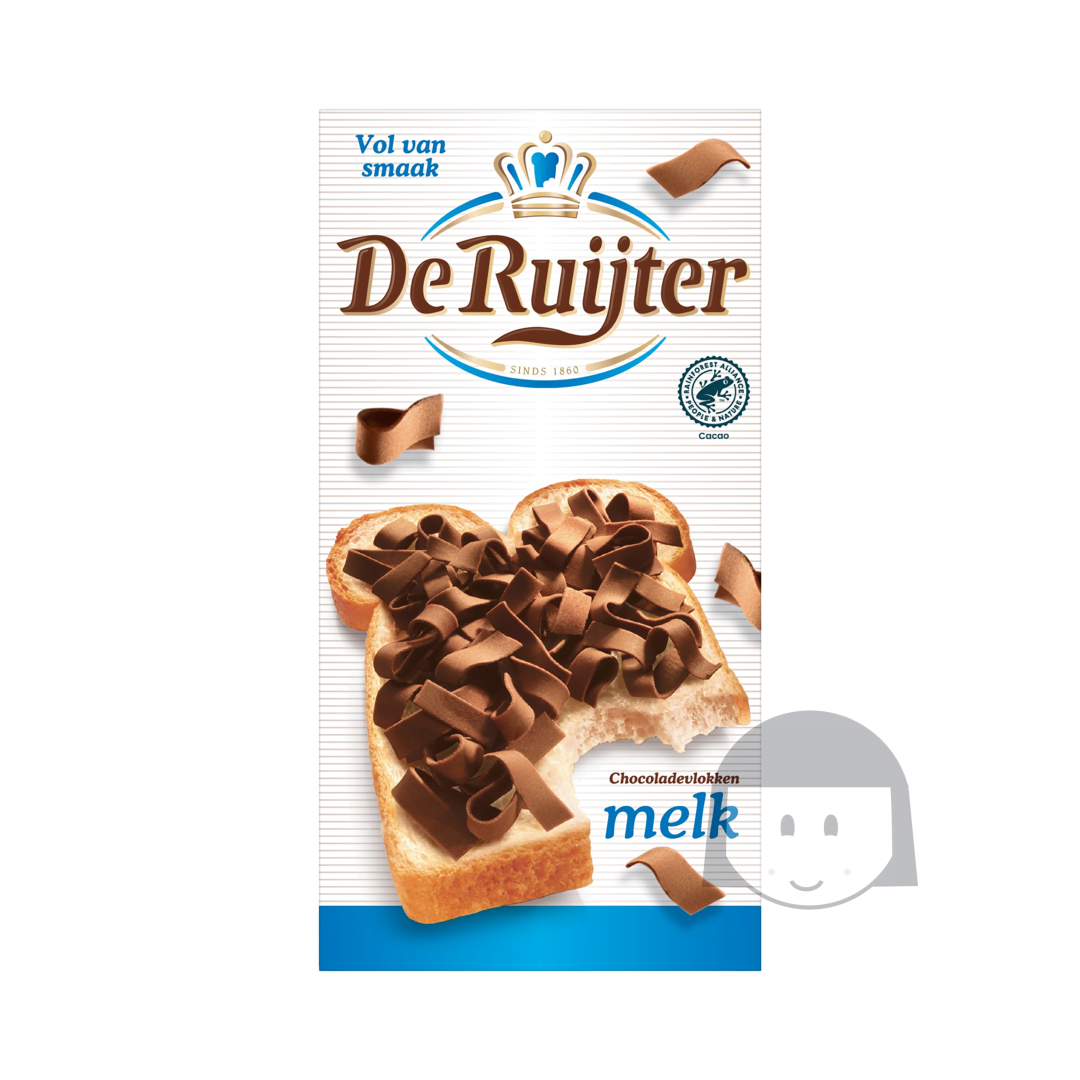 De Ruijter Milk Chocolate Flakes 200 gr Typical Dutch De Ruijter Milk Chocolate Flakes 200 gr