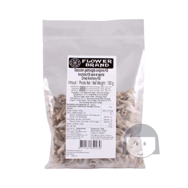 Flowerbrand Dried Anchovy / Ikan Teri Kecil 100 gr Preserved Fish