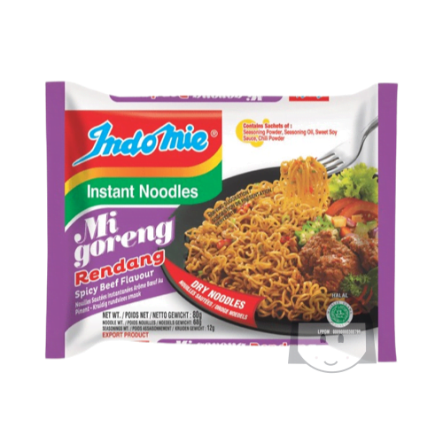 Indomie Mi Goreng Rendang 80 gr Noodles & Instant Food