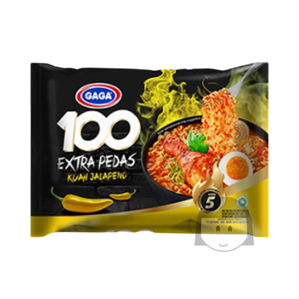 Gaga 100 Mie Extra Pedas Kuah Jalapeno 75 gr Limited Products