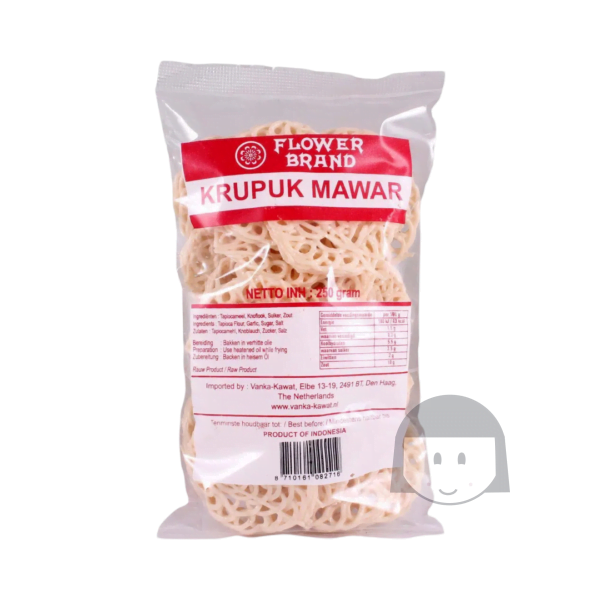 Flowerbrand Krupuk Mawar 250 gr Raw Krupuk