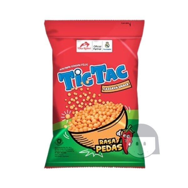 Dua Kelinci Tictac Snack Rasa Pedas 80 gr, 10 pcs
