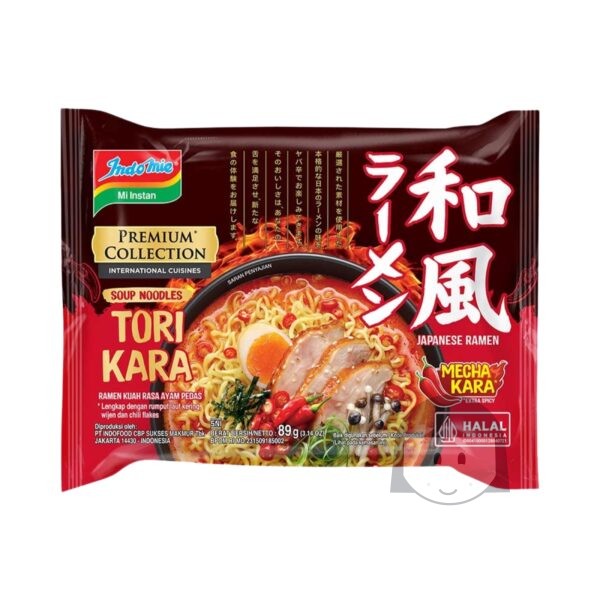 Indomie Premium Collection Tori Kara Ramen Kuah Rasa Ayam Pedas 89 gr Exp. 09-09-2025