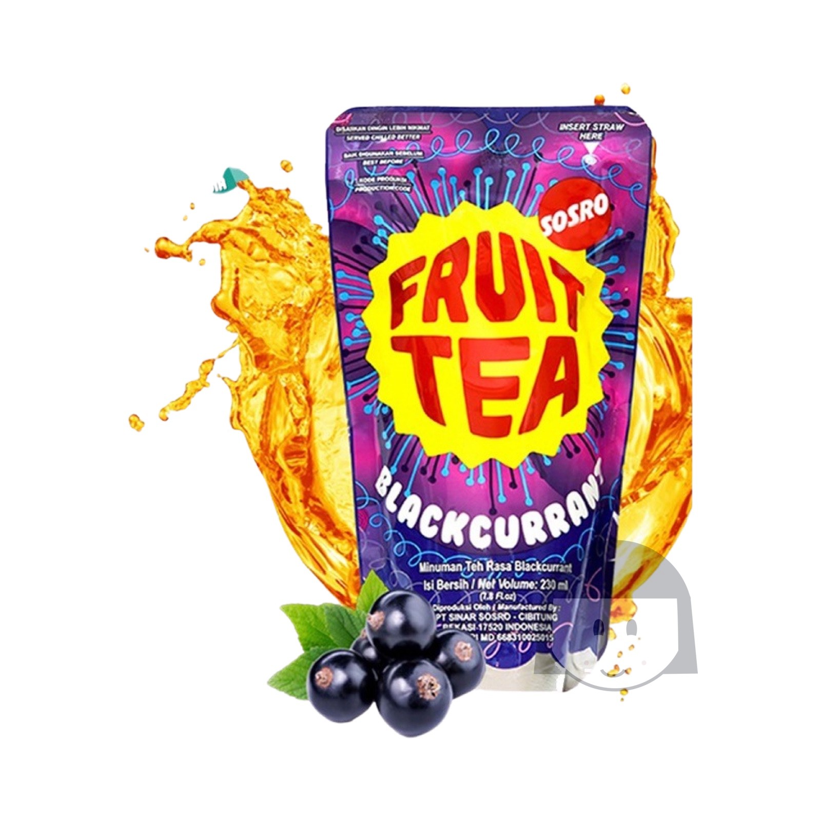 Minuman Fruit Tea Sosro Blackcurrant 200 ml