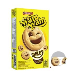 Arnotts Nyam Nyam Smiley Sandwich Chocolate 45 gr Limited Products