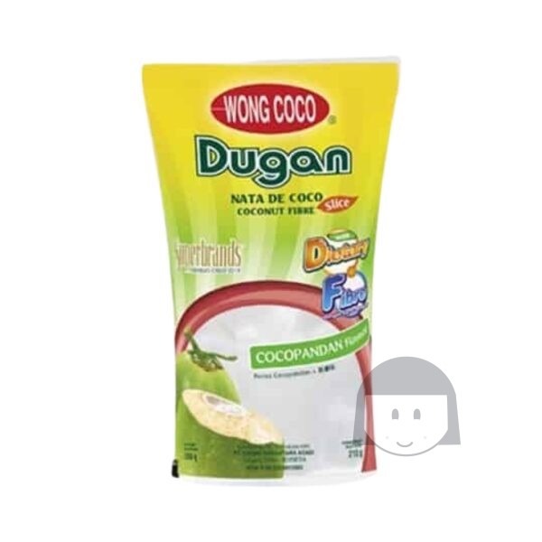 Wong Coco Nata de Coco Cocopandan Flavour Sliced 210 gr Exp. 27-11-2025