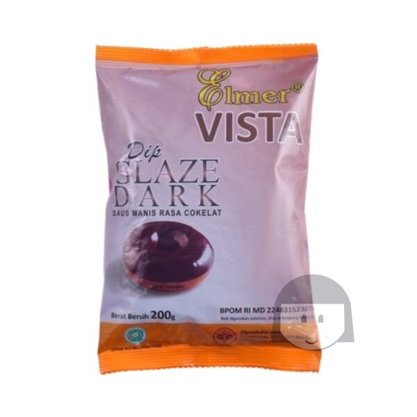Elmer Vista Dip Glaze Dark Saus Manis Rasa Cokelat 200 gr Exp. 26-04-2025