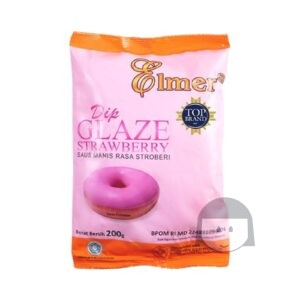 Elmer Dip Glaze Strawberry Saus Manis Rasa Stroberi 200 gr Baking Supplies