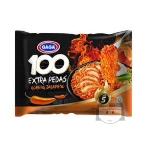 Gaga 100 Extra Pedas Goreng Jalapeno 85 gr Noodles & Instant Food