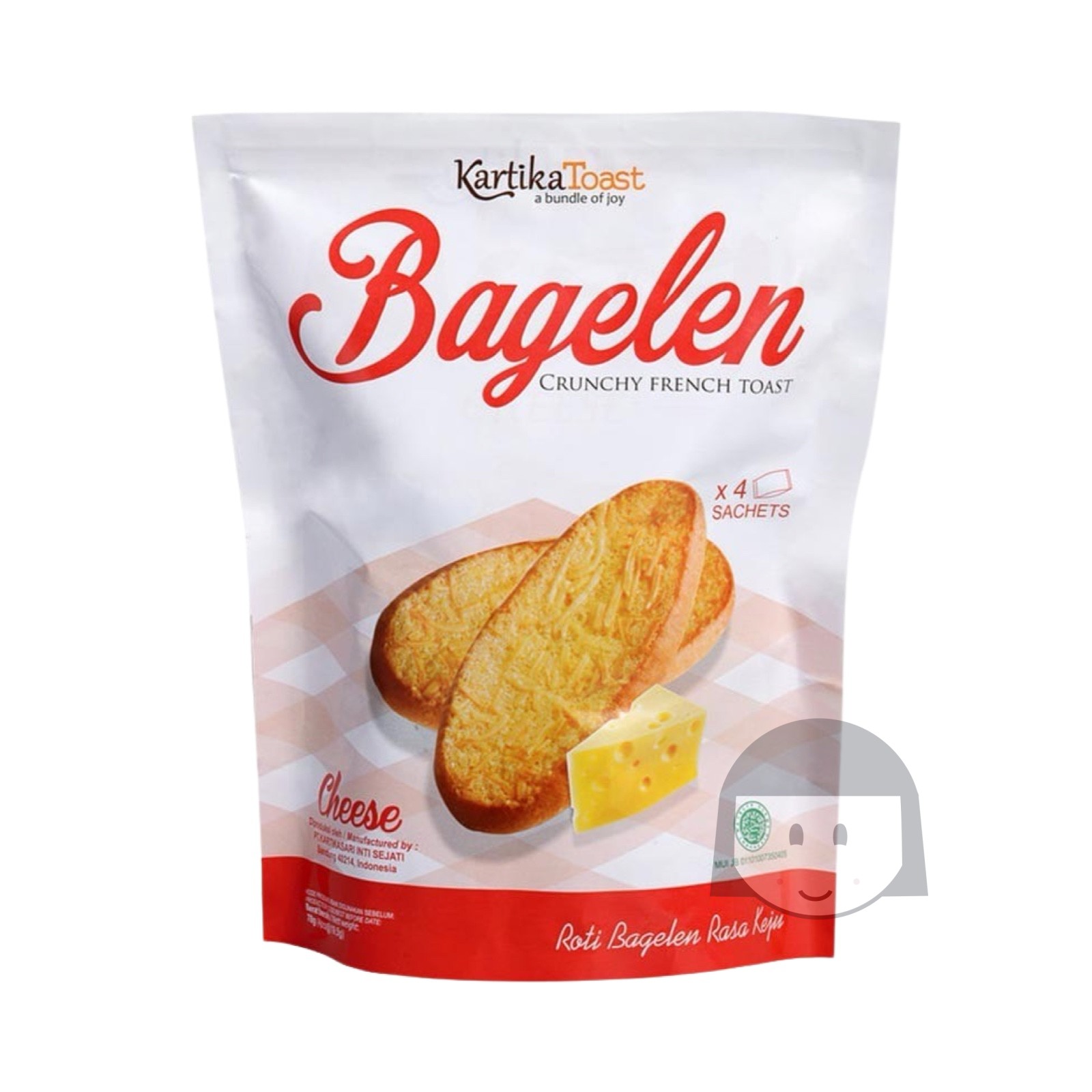 Kartika Toast Bagelen Keju 19,5 gr, 4 pcs Produk Terbatas