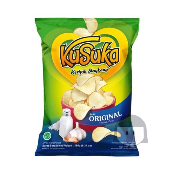Kusuka Keripik Singkong Rasa Original 180 gr Savory Snacks