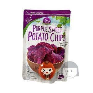 Crunchy WOH Purple Sweet Potato Chips 50g Pack Savory Snacks