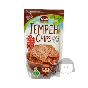 WOH Tempeh Chips Pittige Balado Smaak 100 gr Hartige Snacks