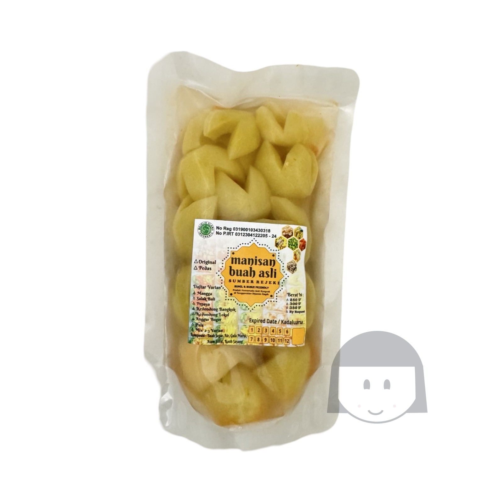 Sumber Rejeki Manisan Buah Asli Pala 250 gr