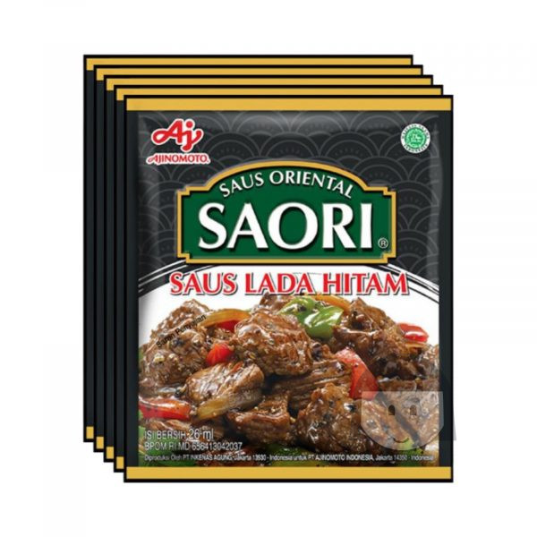 Saori Saus Lada Hitam 26 ml, 10 sachet