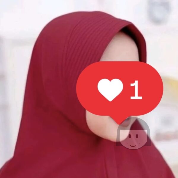 Atelier Angelina Girl Hijab Red Size 10 - Gambar 2