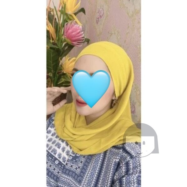 Hijab Instant Triangle Lemon Colour