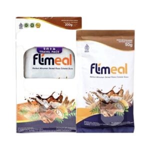 Flimmeal Serbuk Minuman Sereal Rasa Cokelat Susu 200 gr, 4 sachets x 50 gr