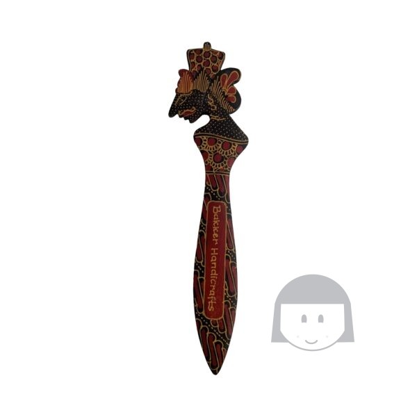Preloved Pembuka Amplop Wayang Kayu 20 cm - Afbeelding 2