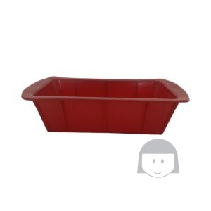 Preloved Loyang Persegi Panjang Silikon Merah 24 x 12 cm Non Food