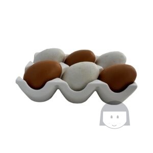 Dille Kamille Egg Holder + 6 Wooden Eggs Non Food