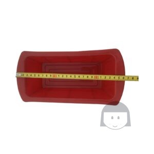 Preloved Loyang Persegi Panjang Silikon Merah 24 x 12 cm Non Food