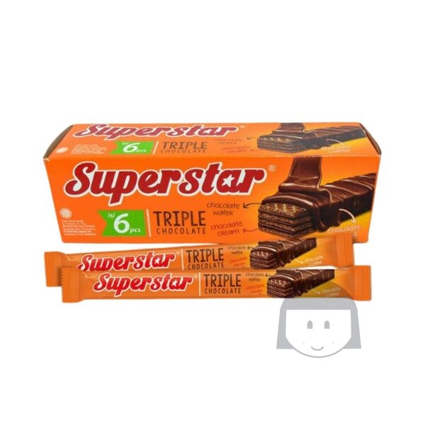 Superstar Wafer Salut Cokelat 6 pcs, 75 gr Exp. 10-2025