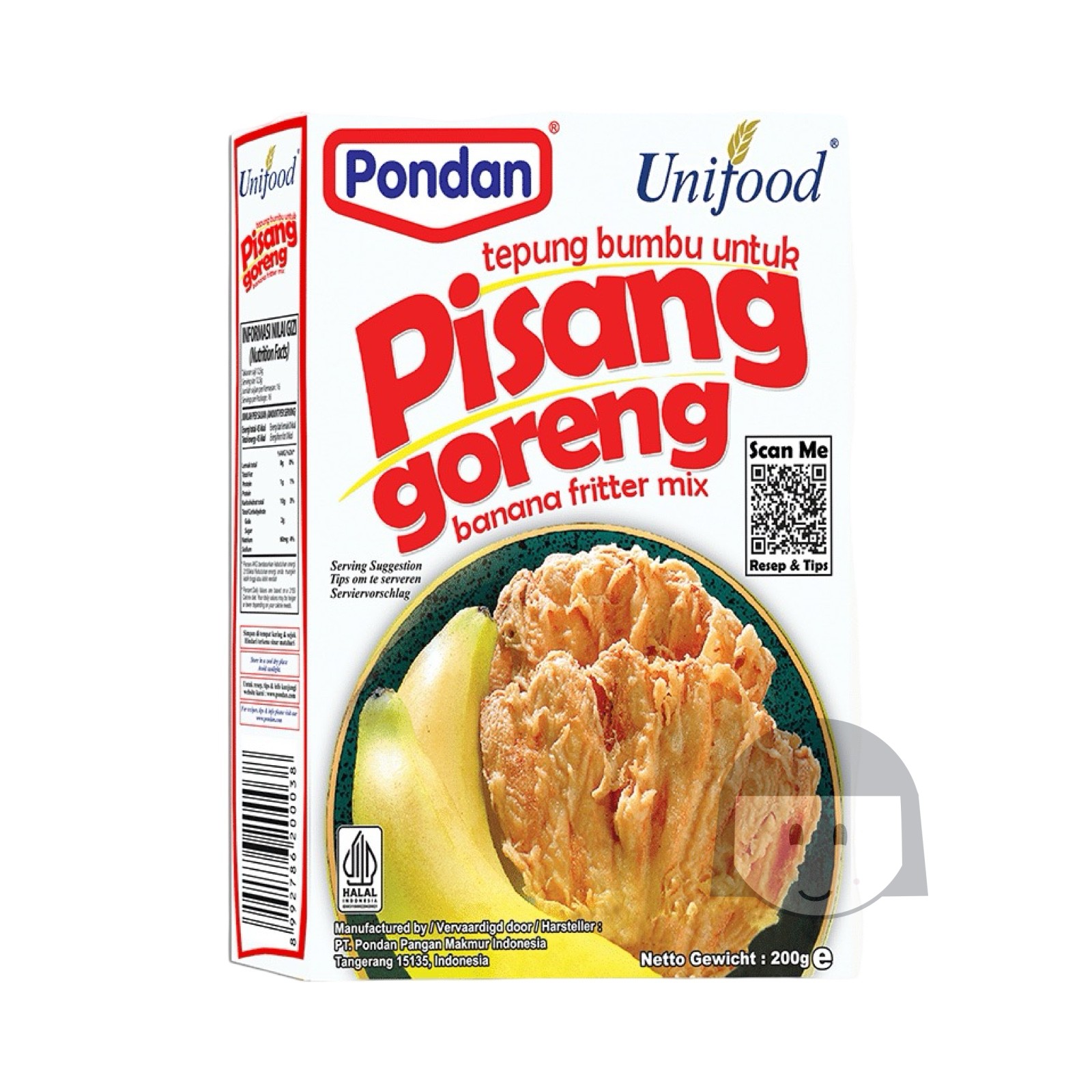Unifood Pondan Tepung Pisang Goreng 200 gr Perlengkapan Memanggang Unifood Pondan Tepung Pisang Goreng 200 gr