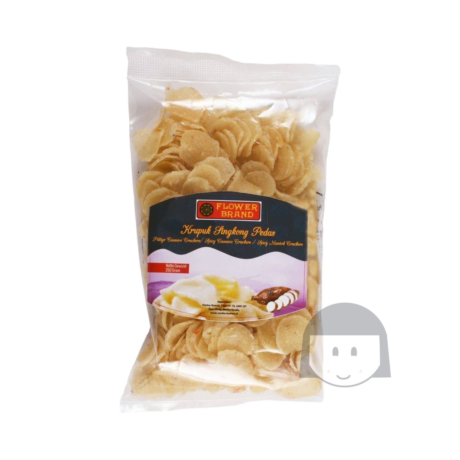 Flowerbrand Kerupuk Singkong Pedas 250 gr Raw Krupuk Flowerbrand Kerupuk Singkong Pedas 250 gr